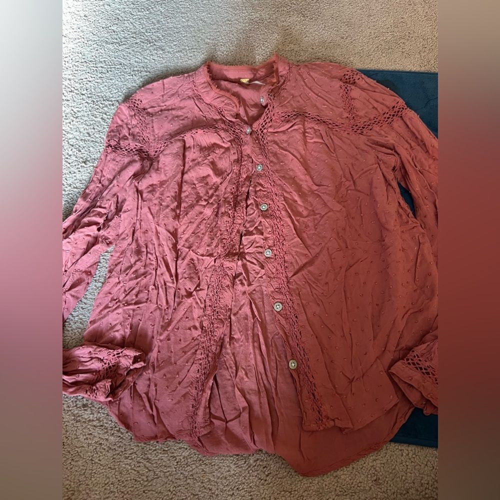 Free‎ people medium pink blouse